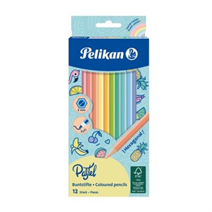 Pelikan - Farveblyant Pastel Farver12 Stk.