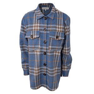 HOUNd - Plaid Shirt Jacket, Light Blue