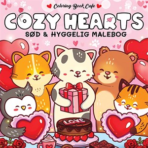 Legind - Coloring Book Cafe - Malebog:  Cozy Hearts - Cozy Coloring
