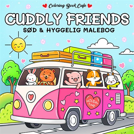 Legind - Coloring Book Cafe - Malebog: Cuddly Friends - Cozy Coloring