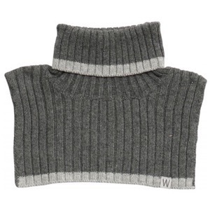 Wheat - Knitted Neck Warmer, Dark Melange Grey