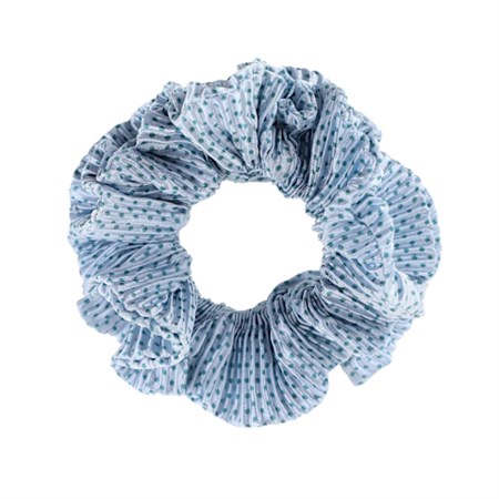 By Stær - Kaisa Scrunchie, Lyseblå/Blå Prikker