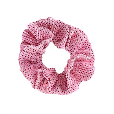 By Stær - Kaisa Scrunchie, Rosa/Rød Prikker