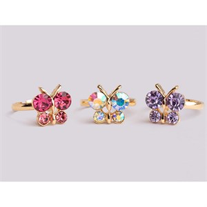 Great Pretenders -  Butterfly Fingerringe, Sæt Med 3 stk.