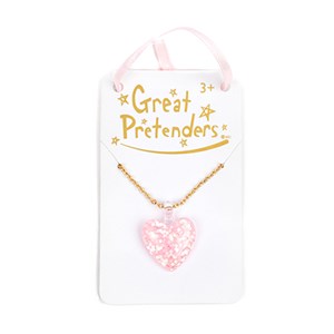 Great Pretenders - Boutique Glitter Heart Halskæde, Vælg Farve