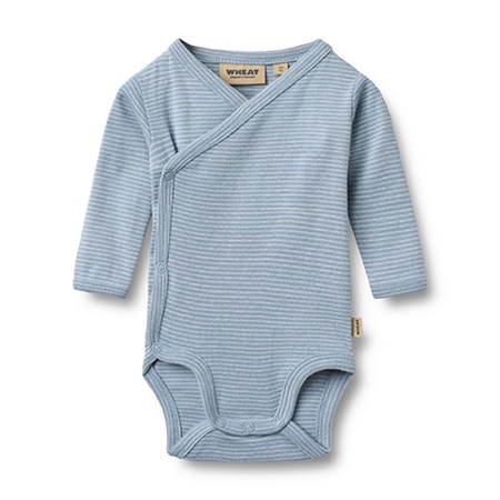 Wheat - Body Wraparound Pil LS, Faded Blue Stripe