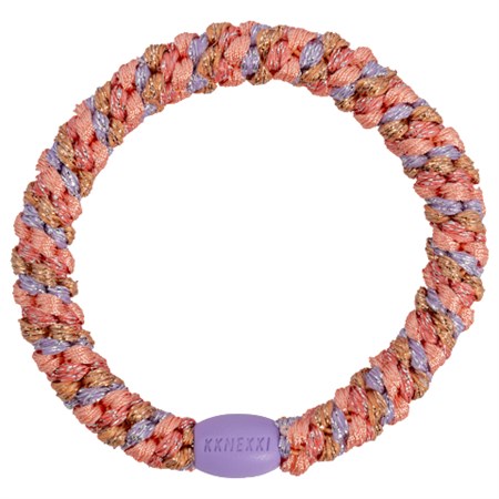 KKNEKKI - Hårelastik, Mix Coral Dusty Lavender Glitter