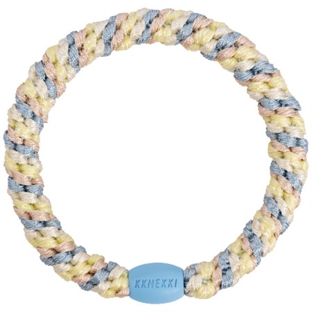 KKNEKKI - Hårelastik, Mix Seablue Light Yellow Glitter