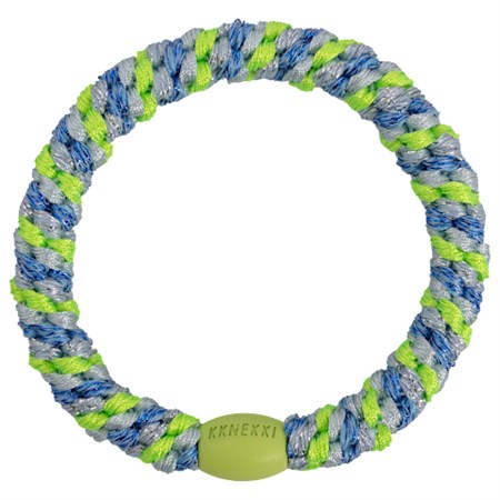 KKNEKKI - Hårelastik, Mix Blue Neon Green