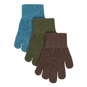 Mikk-Line - Magic Gloves 3 Pack, Blue Mirage/Kombu Green/Coffee Bean
