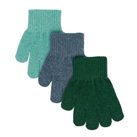 Mikk-Line - Magic Gloves 3 Pack, Darkest Sprouse/Faded Denim/Balsam Green