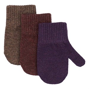 Mikk-Line - Magic Mittens 3 Pack, Plum Perfect/Deep Mahogany/Oxblood Red