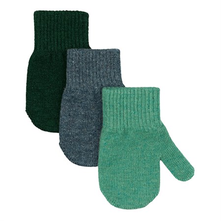 Mikk-Line - Magic Mittens 3 Pack, Darkest Sprouse/Faded Denim/Balsam Green