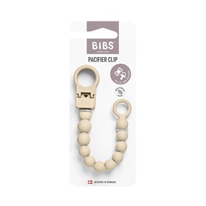 BIBS - Pacifier Clip / Suttesnor med perler, Vanilla