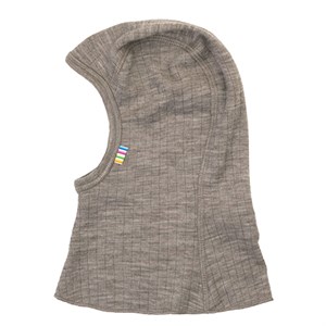 Joha - Balaclava Basic Merino-uld / Elefanthue, Sesame Melange
