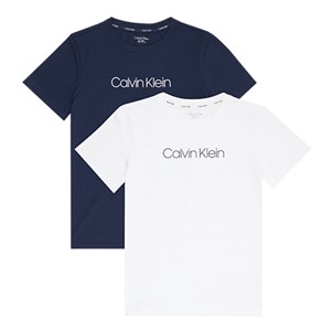 Calvin Klein - 2 pk Tees SS, White/Navy Iris