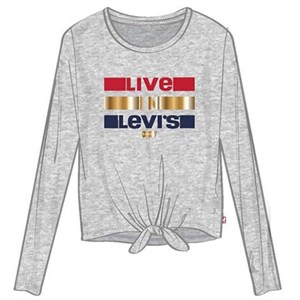Levi's Kids -  Tie Front T-shirt SS, Light Grey Heather