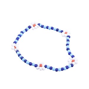 Höjtryk - Perle Armbånd Marguerit, Blå/L.blå