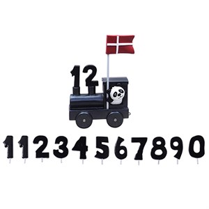 KIDS By FRIIS - Lokomotiv med flag og 11 tal til navnetog