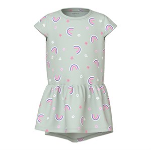 Name It - NMFVIGGA CAPSL DRESS F1 NOOS, Pale Aqua Rainbow