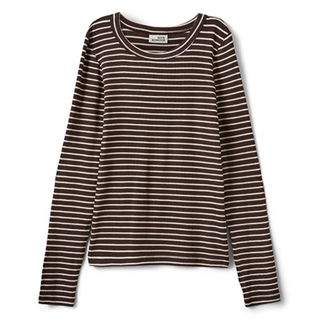 Sofie Schnoor Young - PETRICIASY LS T-SHIRT, Brown Striped