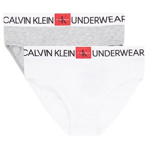 Calvin Klein - Bikinie / Trusser 2 pk., White/ Grey Heather