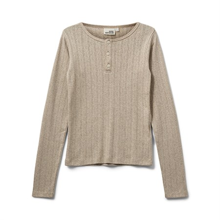 Sofie Schnoor Essentials Noos - Petriciasy Pointelle T-shirt LS, Beige