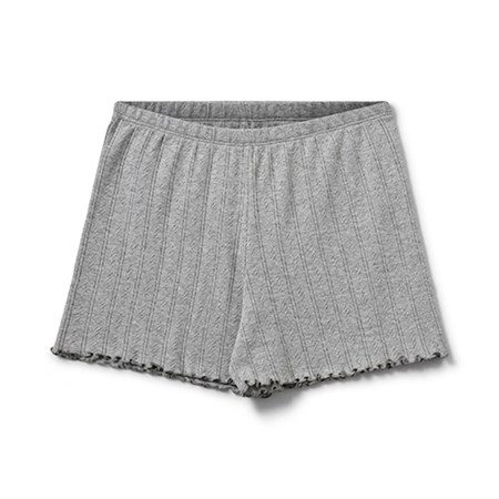 Sofie Schnoor Young - HaselSY Pointelle Shorts, Grey Melange