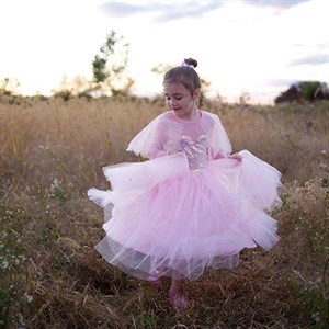 Great Pretenders - Elegant I Pink Prinsessekjole - 7-8 år