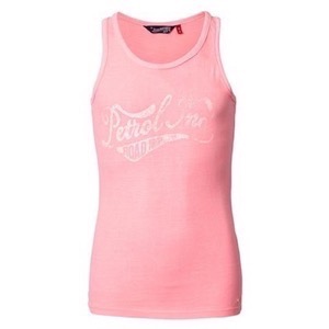 Petrol - Girls Singlet R-Neck, Bright Pink