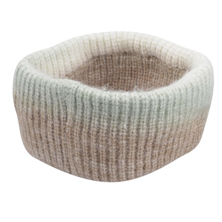 Höjtryk - Headband Knitted Tricolor, Brown/Mint