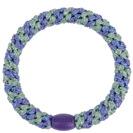 Bon Dep - Kknekki Hårelastik, Purple Green Glitter Stripe