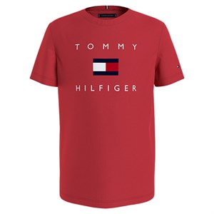 Tommy Hilfiger - TH Logo Tee SS, Deep Crimson