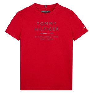 Tommy Hilfiger - TH Logo Tee SS, Deep Crimson