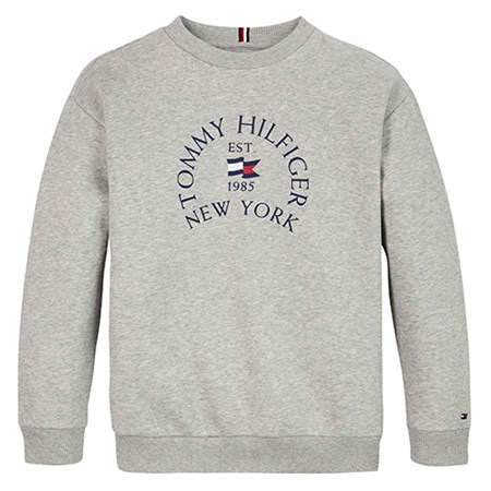 Tommy Hilfiger - Nautical Arch Print Fleece CN, Light Grey Heather