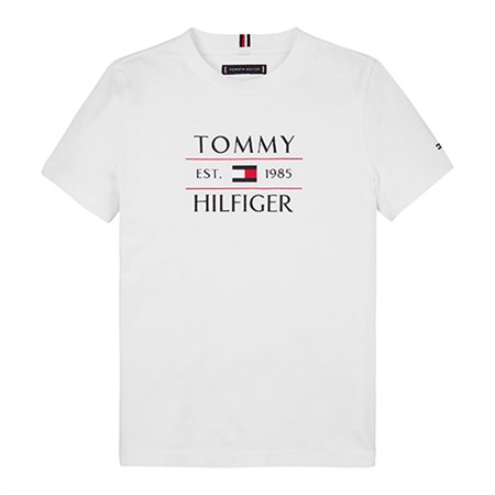 Tommy Hilfiger - Tommy Flag Hilfiger T-shirt SS, White