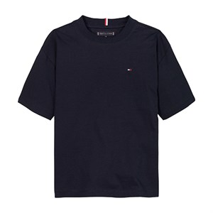 Tommy Hilfiger - Flag Embroidery Crew Neck T-Shirt, Dark Night Navy