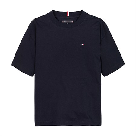 Tommy Hilfiger - Flag Embroidery Crew Neck T-Shirt, Dark Night Navy