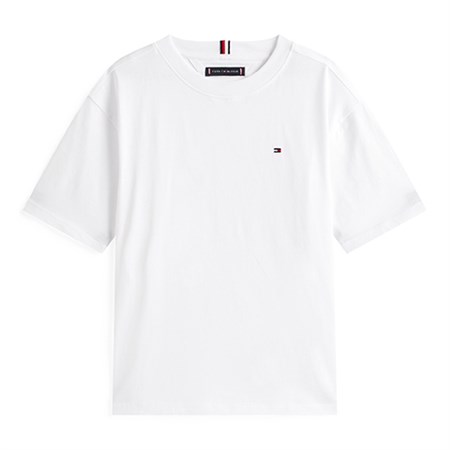 Tommy Hilfiger - Flag Embroidery Crew Neck T-Shirt, White