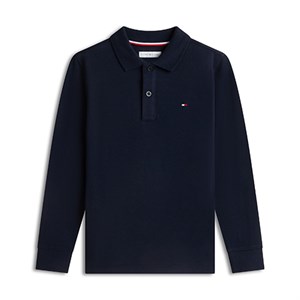 Tommy Hilfiger - Essential Regular Fit Long Sleeve Polo Shirt, Dark Blue