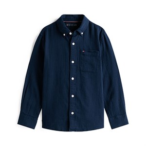 Tommy Hilfiger - Textured Solid Shirt LS, Dark Night Navy