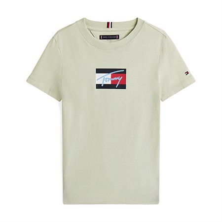 Tommy Hilfiger - Signature Logo Crew Neck T-Shirt, Misty Sage