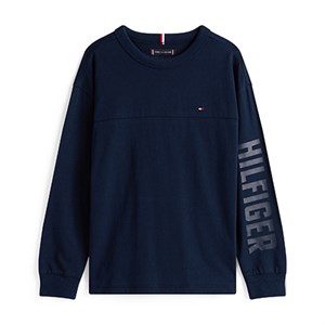 Tommy Hilfiger - Logo Graphic Long Sleeve T-Shirt, Dark Night Navy