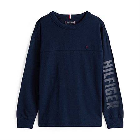 Tommy Hilfiger - Logo Graphic Long Sleeve T-Shirt, Dark Night Navy