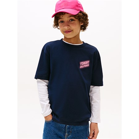 Tommy Hilfiger -  NEON GRAPHIC T-SHIRT SS, Dark Night Navy