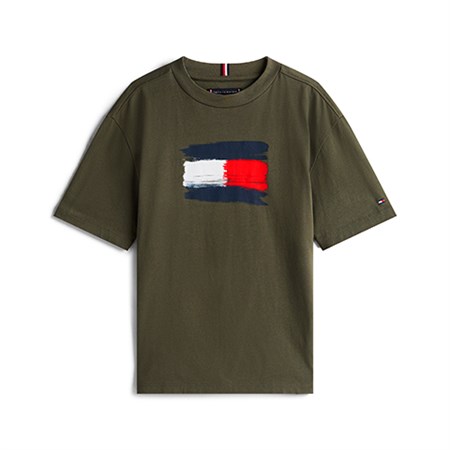 Tommy Hilfiger - Flag Archive Tee SS, Pewter Green