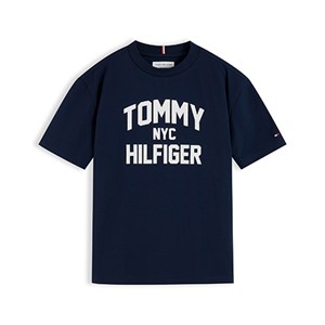 Tommy Hilfiger - Logo Jersey Crew Neck T-Shirt, Dark Blue