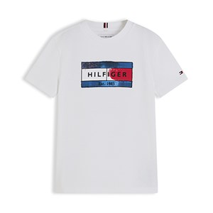 Tommy Hilfiger - HILFIGER FLAG GRAPHIC TEE, White
