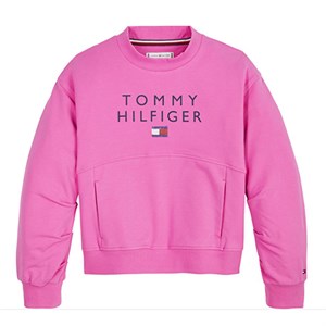 Tommy Hilfiger -  Pleated Sleeve Sweatshirt, Vivid Fuchsia