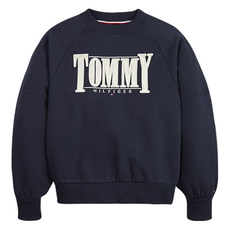 Tommy Hilfiger - Tommy Sateen Logo Crewneck, Desert Sky